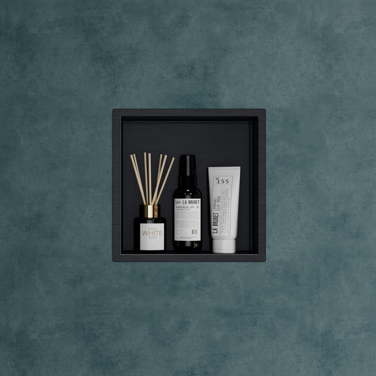 glasvilla Duschnische Bad  Wandnische befliesbar aus Edelstahl Duschregal einfache Montage