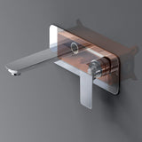 glasvilla Armatur Wandarmatur edel verchromt Waschbeckenarmatur inkl. Einbaukörper