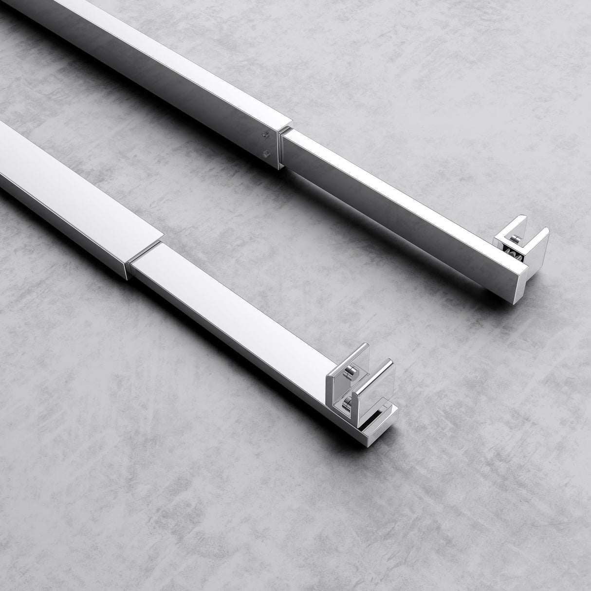 glasvilla Haltestange Duschwand Duschabtrennung Duschglaswand | Stabilisator für Walk in Dusche | um 180°schwenkbar für 6-10 mm Glasstärke