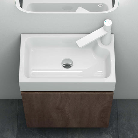 glasvilla Badmöbelset Badezimmermöbel bestehend aus Waschbecken Weiß und Waschbeckenunterschrank BTH: 46x26x63cm Pisa02