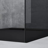 glasvilla Duschwand für Dusche Duschabtrennung Walk-In ESG-Sicherheitsglas 8mm NANO Glas BRAM1&BRAM3 Bremen1 Schwarz