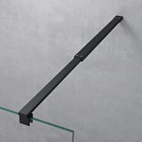 glasvilla Duschwand für Dusche Duschabtrennung Walk-In ESG-Sicherheitsglas 10mm NANO Glas BRAM1&BRAM3 Bremen2 Schwarz