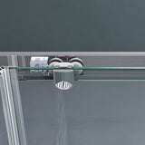 glasvilla Duschkabine mit Doppel-Schiebetür Duschtür Eckeinstieg Echtglas Lotuseffekt 6mm ESG-Sicherheitsglas Ravenna16MS