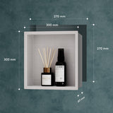 glasvilla Duschnische Bad  Wandnische befliesbar aus Edelstahl Duschregal einfache Montage