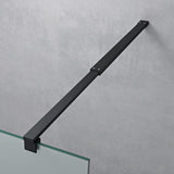 glasvilla Duschwand für Dusche Duschabtrennung Walk-In ESG-Sicherheitsglas 10mm NANO Glas BRAM1&BRAM3 Bremen2 Schwarz