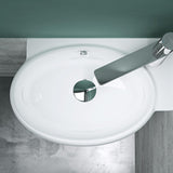 glasvilla Waschbecken Gäste WC Aufsatzwaschbecken Hängewaschbecken aus Keramik mit NANO, BTH: 42x28x15cm, Brüssel001