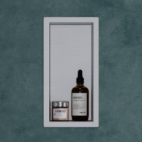 glasvilla Duschnische Bad  Wandnische befliesbar aus Edelstahl Duschregal einfache Montage