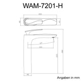 glasvilla Armatur Wasserhahn Bad Waschbeckenarmatur Badinstallationen Einhebelmischer WAM-7201