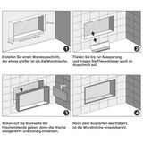 glasvilla Duschnische Bad  Wandnische befliesbar aus Edelstahl Duschregal einfache Montage