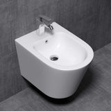 glasvilla Wand Bidet Keramik Bidet Hänge-Bidet WC-Bidet Formschön Weiß