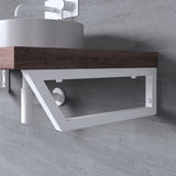 glasvilla Design Wandkonsole aus Edelstahl Waschtisch Halterung Regalträger Regalhalter WH04