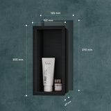 glasvilla Duschnische Bad  Wandnische befliesbar aus Edelstahl Duschregal einfache Montage