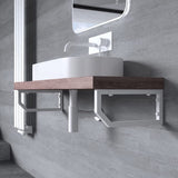 glasvilla Design Wandkonsole aus Edelstahl Waschtisch Halterung WH03