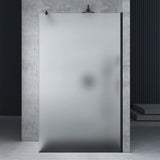 glasvilla Duschwand für Dusche Duschabtrennung Walk-In ESG-Sicherheitsglas 8mm NANO Glas BRAM1&BRAM3 Bremen1 Schwarz