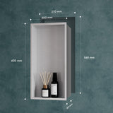 glasvilla Duschnische Bad  Wandnische befliesbar aus Edelstahl Duschregal einfache Montage