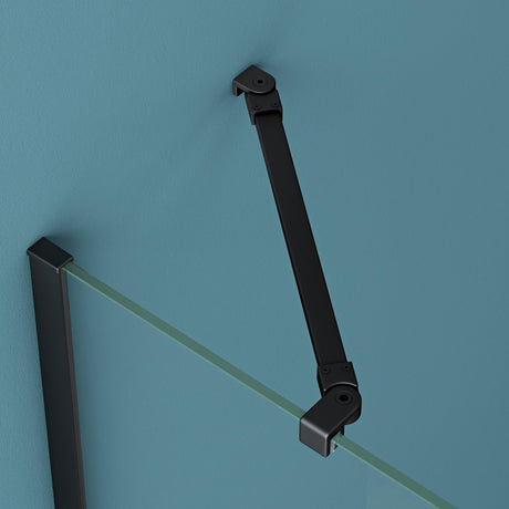 glasvilla Haltestange Duschwand Duschabtrennung Duschglaswand | Stabilisator für Walk in Dusche | um 180°schwenkbar für 6-10 mm Glasstärke