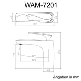 glasvilla Armatur Wasserhahn Bad Waschbeckenarmatur Badinstallationen Einhebelmischer WAM-7201