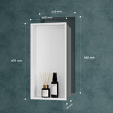 glasvilla Duschnische Bad  Wandnische befliesbar aus Edelstahl Duschregal einfache Montage