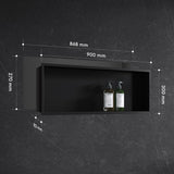 glasvilla Duschnische Bad  Wandnische befliesbar aus Edelstahl Duschregal einfache Montage