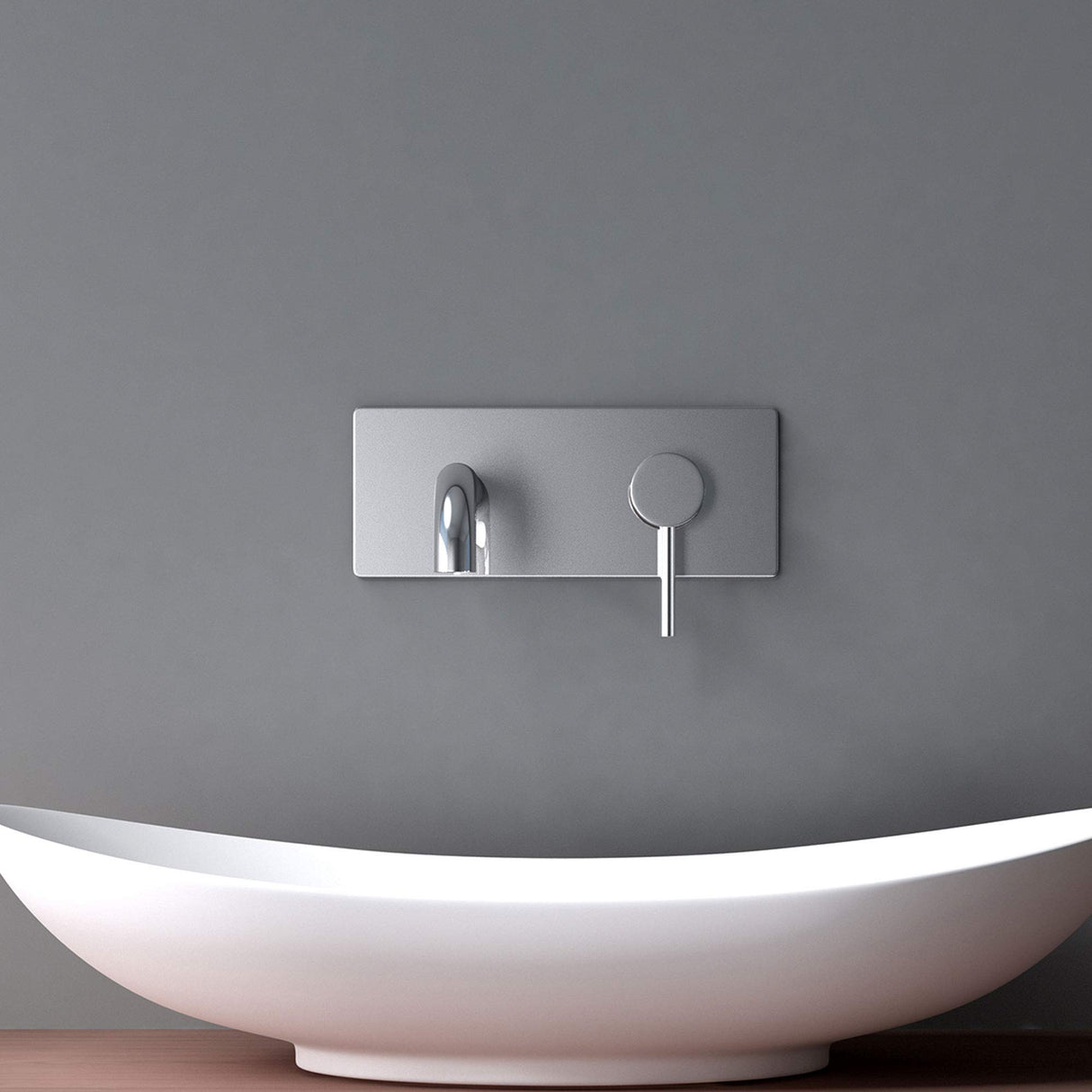 glasvilla Armatur Wandarmatur edel verchromt Waschbeckenarmatur inkl. Einbaukörper