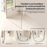 glasvilla  Duschwanne inkl. Duschrinne und Ablaufgarnitur Duschtasse bodeneben Gefälleplatte, Duschboard befliesbar Duschelemente, XPS-Duschboard02
