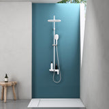 glasvilla Duschsystem mit Hand- und Kopfbrause Regendusche Duscharmatur mit Wandhalterungs-Set