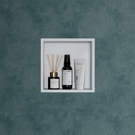 glasvilla Duschnische Bad  Wandnische befliesbar aus Edelstahl Duschregal einfache Montage