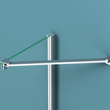 glasvilla Duschabtrennung Duschkabine Aluminiumrahmen ESG-Sicherheitsglas Klarglas Doppeltüre Ravenna50K