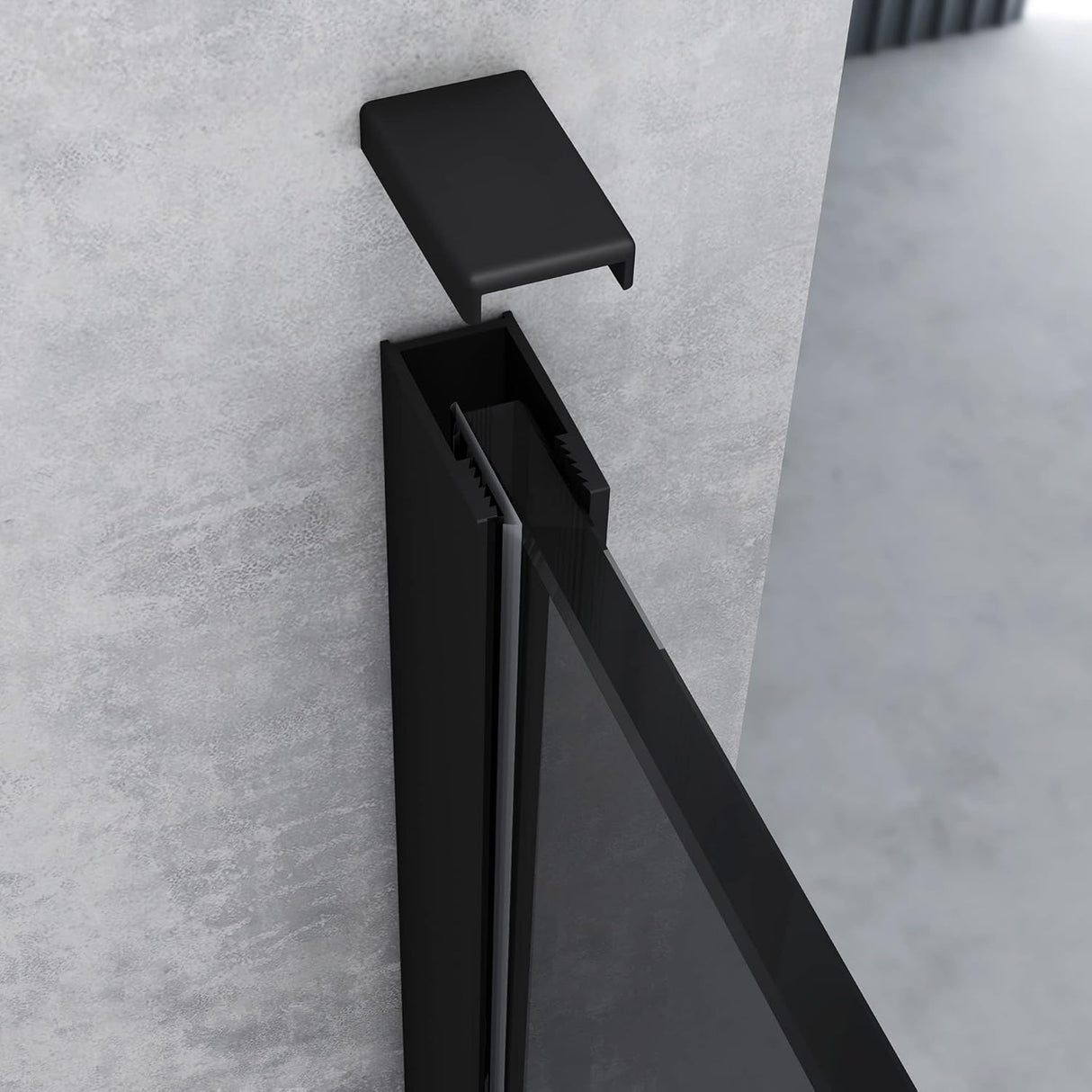 glasvilla Duschwand für Dusche Duschabtrennung Walk-In ESG-Sicherheitsglas 10mm NANO Glas BRAM1&BRAM3 Bremen2 Schwarz