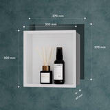 glasvilla Duschnische Bad  Wandnische befliesbar aus Edelstahl Duschregal einfache Montage