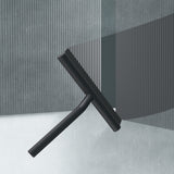 glasvilla Duschabzieher schwarz matt inkl. Aufhänger Silikon Abzieher 19x21cm (LxB) Badezimmer Scheibenabzieher