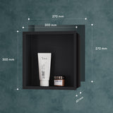 glasvilla Duschnische Bad  Wandnische befliesbar aus Edelstahl Duschregal einfache Montage