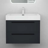 glasvilla Badmöbel-Set Waschbeckenunterschrank Waschtisch mit Unterschrank inkl. Mineralguss-Waschbecken Quadratto