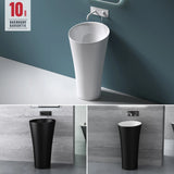 glasvilla Waschbecken Standwaschbecken aus Mineralguss Waschtischsäule Standsäule Colossum33