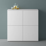 glasvilla Möbel Kommode Aufbewahrungsschrank mit 4 Türen Sideboard Schrank Mehrzweckschrank Schrank04