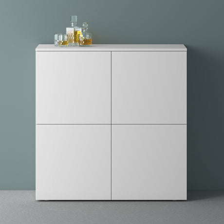 glasvilla Möbel Kommode Aufbewahrungsschrank mit 4 Türen Sideboard Schrank Mehrzweckschrank Schrank04