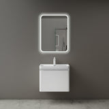 glasvilla Badmöbel-Set Waschbeckenunterschrank mit Softclose Schubladen inkl. Mineralguss Waschbecken Ancona