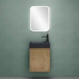 glasvilla Badmöbelset Badezimmermöbel bestehend aus Waschbecken in Anthrazit Matt und Waschbeckenunterschrank BTH: 46x26x63cm Pisa02