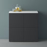 glasvilla Möbel Comoda Armario de Almacenamiento con 4 Puertas Sideboard Armario Armario de Uso Múltiple Armario04