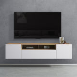 glasvilla TV Schrank Fernsehschrank 3 Türen mit Soft-Close Lowboard Hängeschrank Fernsehtisch für Wohnzimmer Fernsehschrank03