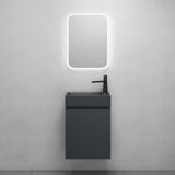 glasvilla Badmöbelset Badezimmermöbel bestehend aus Waschbecken in Anthrazit Matt und Waschbeckenunterschrank BTH: 46x26x63cm Pisa02