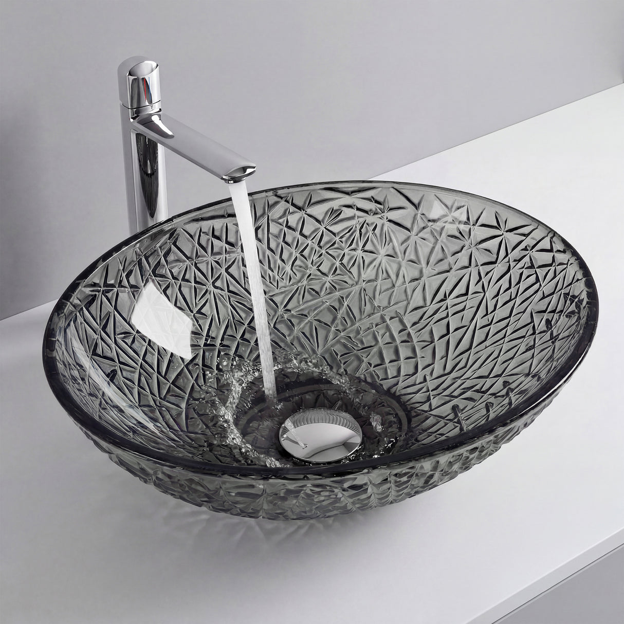 Lavabo de Vidrio Glasvilla Minerva Lavabo Sobre Encimera Ovalado