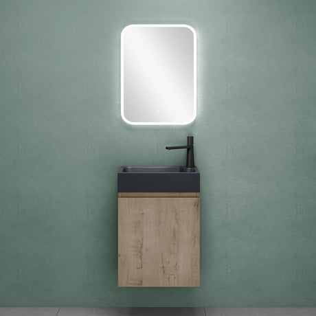 glasvilla Badmöbelset Badezimmermöbel bestehend aus Waschbecken in Anthrazit Matt und Waschbeckenunterschrank BTH: 46x26x63cm Pisa02