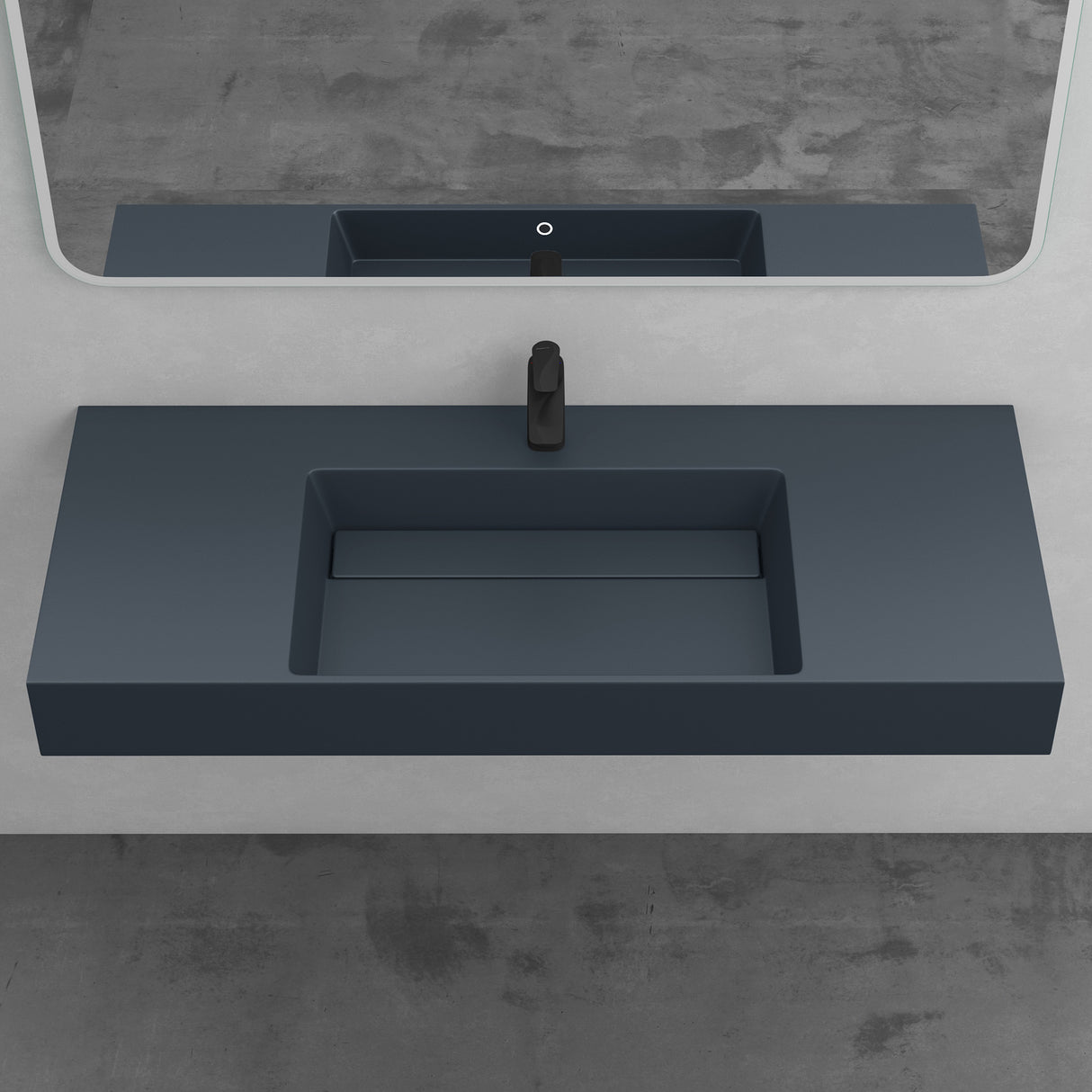 glasvilla Waschbecken Aufsatzwaschbecken Hängewaschbecken aus Mineralguss Col12