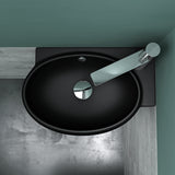 glasvilla Waschbecken Gäste WC Aufsatzwaschbecken Hängewaschbecken aus Keramik mit NANO, BTH: 42x28x15cm, Brüssel001