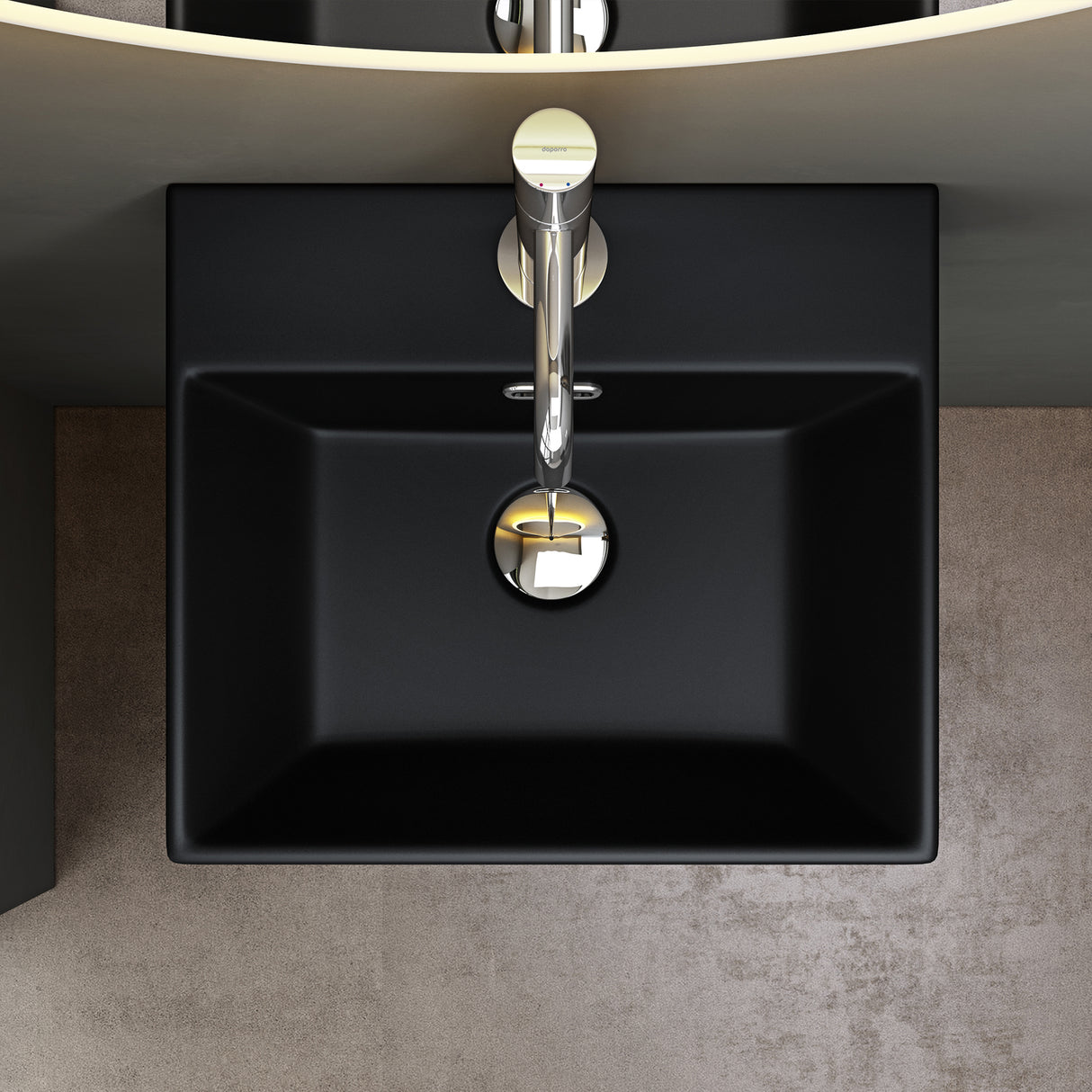 glasvilla Waschbecken keramik Aufsatzwaschbecken Hängewaschbecken Waschtisch mit Nano-Bechichtung Brüssel206