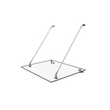 glasvilla Glasvordach Überdachung Transparenter VSG mit SGP Folie Vordach Edelstahl Wandhalterung Regenschutz Eingangsbereich VDG02K