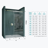 glasvilla Duschtür Nischentür dusche Duschabtrennung Duschkabine Schiebetür 8mm ESG in Klarglas mit NANO 4-Punktbefestigung Teramo04-2