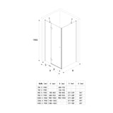 glasvilla Duschkabine 6mm Sicherheitsglas mit Easy-Clean durch NANO-Beschichtung Duschwand Duschabtrennung Ravenna05k-Plus