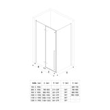 glasvilla Duschkabine Duschabtrennung 6mm ESG inkl. NANO-Beschichtung in Klarglas mit Handtuchhaken Rav64K Schwarz